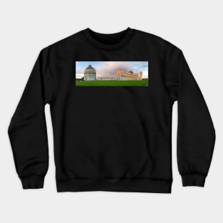 Panorama of Pisa Cathedral with The Leaning Tower Crewneck Sweatshirt